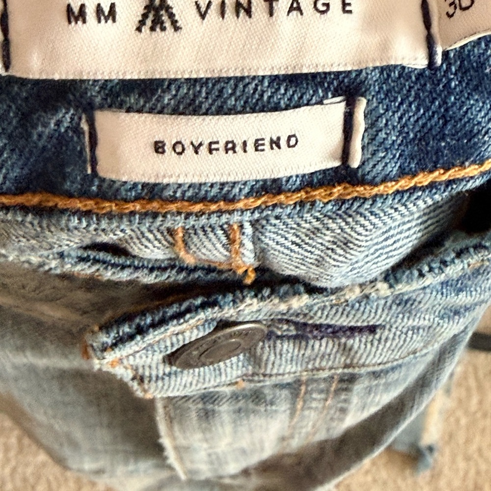 Vintage Blue Denim Boyfriend Jeans - Picture 2 of 8